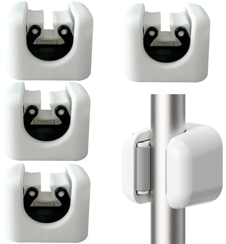 Supporto per Scopa e mocio,4 PCS Portascope da Muro Porta Scope Parete Adesivo Supporto per Scopa da Parete Supporto Appendibile Supporti per Il Giardino, Bagno, Cucina