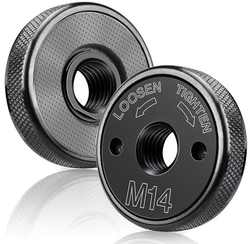 2Pcs Schnellspannmutter für Winkelschleifer, Schwarz Winkelschleifer Schnellspannmutter Schnellspannmutter M14 für AEG, Metabo, Makita, Flex, Black& Decker, Dewalt, Hitachi etc