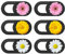TUKEVA Webcam Abdeckung 6 pcs Dünne Cover Set Camera Cover Slim Kamera Zubehör Mit Niedlichem Schutz Ihrer Privatsphäre Design Webcam Cover für Laptop, PC, MacBook, IMac, IPad (Gänseblümchen Muster)