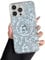 RALEAVO Magnetic Case for iPhone 15, Compatible with Magsafe Cute Flower Girls & Women Clear Case Silicone Shockproof Protective Cover with Floral Pattern Case for iPhone 15-Blue Flower