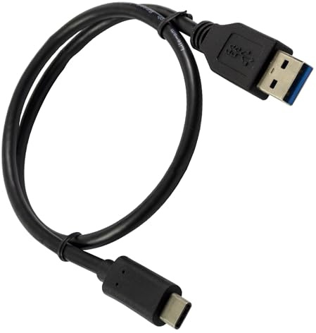 Lite-am 0.5m USB A to USB C Fast Charging Black Cable Charge & Data Sync Lead For Motorola edge 40 neo