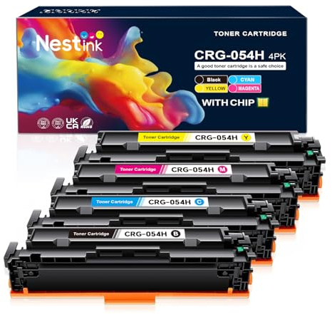 Nestink CRG054H Tonerkartuschen Ersatz für Canon 054H (4er-Pack) | 【Hohe Kapazität】 kompatibel mit Canon i-SENSYS MF641Cdw MF642Cdw MF643CDW MF644Cdw LBP622Cdw LBP621CW LBP622CDW LBP623CDW