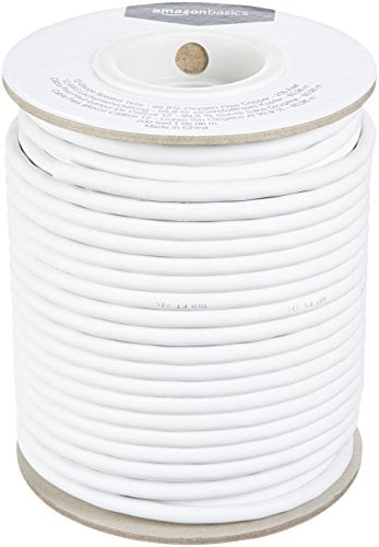 Amazon Basics Cable para altavoz, calibre 12, cobre libre de oxígeno al 99,9 %, 61 m, Blanco