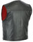 BOSmoto Herren Lederweste komplett aus Rindsleder, Bikerweste, Rockerweste, Clubweste, Lederkutte, Kutte (XL)