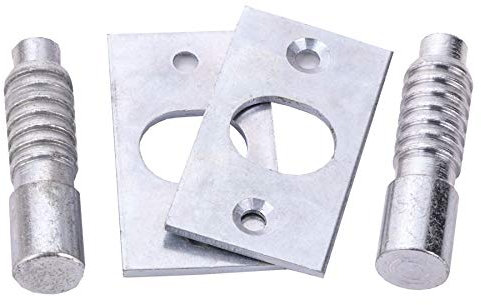 2X Heavy Duty Security Nickel Hinge Bolt - Strong Steel Door Frame Protection