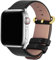 Fullmosa Correa Compatible Apple Watch 45mm 44mm 42mm, Yan 15 colores Correa Cuero Pulsera para iWatch Series 7 6 5 4 3 2 1, Series SE, Negro + Hebilla de dorada + Adaptador plata 42mm 44mm 45mm