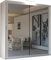 SLIDING WARDROBE 4U Mirror Sliding 2 or 3 Door Wardrobe with LED Light 90cm/120cm/150cm/180cm/203cm/250cm White-Black-Grey-Walnut-Wenge-Oak (White, 120cm)