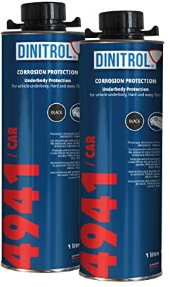 DINITROL® 4941 schwarze selbstheilende Wachsschutzbeschichtung für Unterboden-Chassis, 2 x 1-Liter-Kanister (schützender Schraubverschluss)