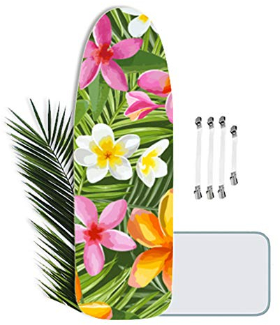LBLZMS Bügeltischbezug Extra Groß, Baumwolle Classic XL für Bügelflächen bis max. 145 x 55 cm, klassischer Baumwollbezug, mit elastischem Gummizug und 4 Clips