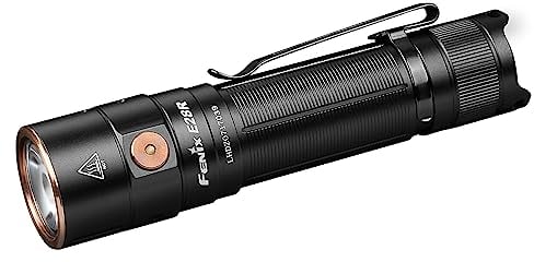 FENIX Unisex-Adult E28r 18650 Powered Rechargeable Torch Taschenlampe, Black, normal