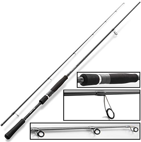 Hearty Rise 2,31m 7-28g Black Force 762 ML - Spinnrute zum Barschangeln & Zanderangeln, Raubfischrute zum Kunstköderangeln, Kunstköderrute für Süßwasser & Salzwasser