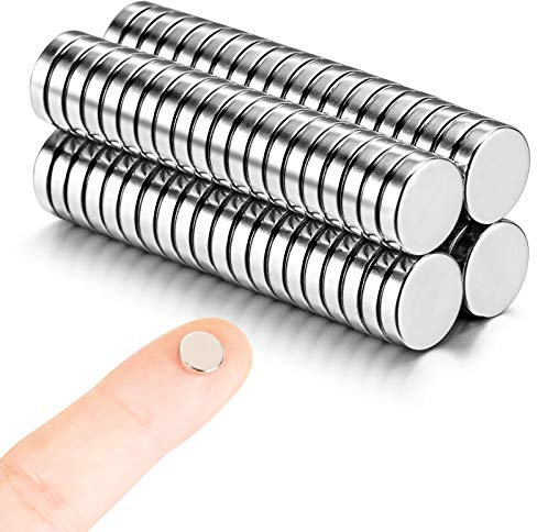 MEALOS Magnete – 80 runde Kühlschrankmagnete – 8 mm x 2 mm zum Basteln – Miniaturen & Papierbasteln – inklusive Aufbewahrungsbox