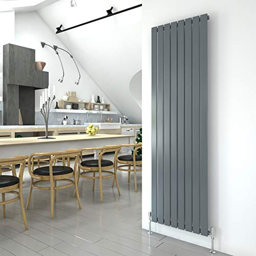 Anthracite Vertical Radiator 1800x544mm Single Flat Panel Designer Radiator Interior Design