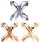 Schalring Clip Schal Ringe Broschen Damen Legierung Schal Clips ​Einfach Schal Clips Dreifach Modisch Schal Clips Schal Verschluss Clips für Schals und Tücher 3 Stück (Silber + Gold+Roségold)