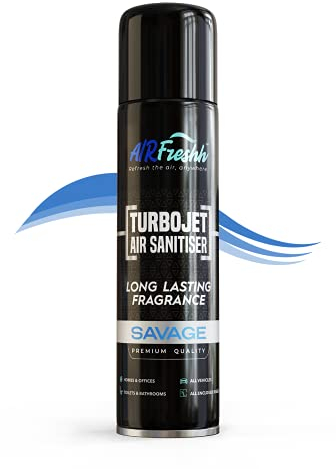 AIRFreshh Savage 500ml Designer Inspired Cologne Turbojet Car Air Freshener - Dry Mist Air Sanitiser, Neutralise Smells Anywhere