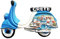 Kreta Griechenland 3D-Motorrad-Kühlschrankmagnet, Souvenir, Geschenk, Harz, handgefertigt, Kreta, Kühlschrankmagnet, Heim- und Küchendekoration