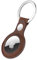 AirTag - Portachiavi in vera pelle per Apple AirTags, anti-smarrimento, antigraffio, sicuro per chiavi, collare per cane/gatto, bagagli, borsa, accessorio protettivo per portachiavi Air Tag (marrone)