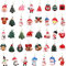FIBOUND Weihnachtsanhänger Set mit 39 Teilen, Kleiner Christbaumschmuck aus Holz, Festliche Deko für Tannenbaum & Geschenke, Traditioneller Baumschmuck mit Bändern, Winterliche Miniatur-Anhänger