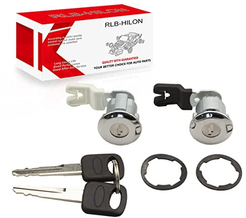 RLB-HILON Türschloss Zylinder Set kompatibel mit Ford E150 E250 E350 Econoline Van F150 F250 F350 Explorer Ranger Fahrer & Beifahrerseite Türschloss Kit