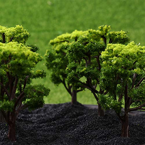 BESPORTBLE Arbres Modèles: 12Pcs Arbres Boisés Arbres Miniatures Train Arbres Forêt Miniature Chemin de Fer Paysage pour Bricolage Paysage Paysage
