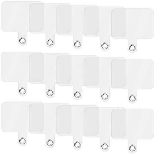 GoldRock 15 Stück Handykette,Transparent Handy Lanyard Pads, Handykette Universal Telefon Patch, Multifunktional Handyband Handy Lanyard Patch für die Meisten Smartphones,Wasserdicht Handy Kette Patch