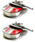 HAC24 2er Set Pastenbrenner verchromt mit Brennpaste 2x80 g Spiritusbrenner Rechaud Ethanol Brenner Fondue Speisewärmer Warmhalteplatte