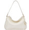 BOSTANTEN Damen Schultertasche, PU Leder Tasche Damen, Hobo Handtasche Mittelgroße für Frauen Henkeltasche - Beige