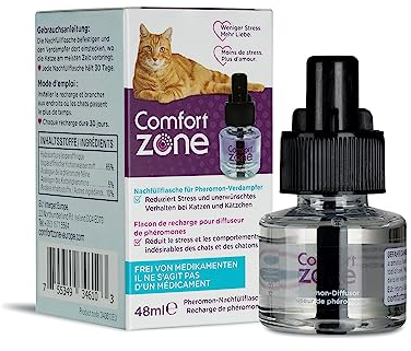 Comfort Zone 1 Nachfüllpack (30 Tage) für Comfort Zone Diffuser, Pheromone für EIN entspanntes Zuhause - reduziert Stress, Markieren, Kratzen und andere problematische Verhaltensweisen