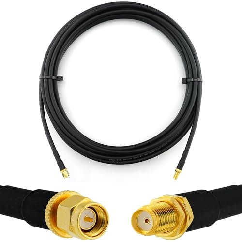 RANGEFUL SMA mâle vers SMA femelle 2m Cable Coaxial — câble d'extension HF240 (LMR 240 équivalent) rallonge etanche — pour Routeur WIFI Radio Antenne LTE Amplificateur GSM 4G 5G 6G LTE Hotspot