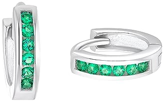 Prinzessin Lillifee Creolen 925 Sterling Silber Mädchen Kinder Ohrschmuck, mit Zirkonia synth., 1,2 cm, Silber, Kommt in Schmuck Geschenk Box, 2036982