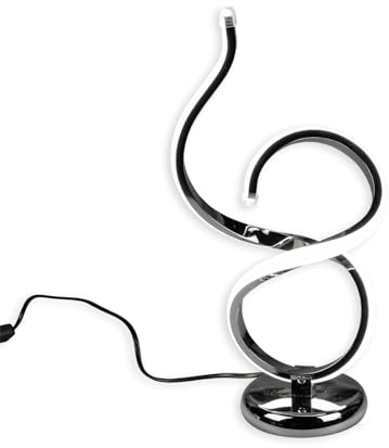 formano LED Tischlampe 38 cm Spirale Silber Dekoleuchte
