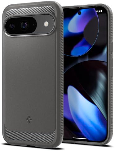 Spigen Cover Rugged Armor Compatibile con Pixel 9/9 Pro - Marmo Grigio
