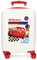 Joumma Disney Cars Lets Race Kabinenkoffer, Kinderkoffer, Harter ABS-Kunststoff, seitlicher Kombinationsverschluss, 4 Doppelrollen, Handgepäck, weiß, Koffer