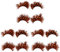 MAGICLULU Lot de 6 paires de faux cils en plumes - Pour fêtes costumées - Colorés - Pour Halloween et carnaval