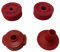 Roter Beckenschutz, Baumwollfilz, Schwammpolster, Becken-Schnellverschlusskappe, Schnellverschluss-Zubehör für Schlagzeug-Sets