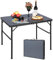 REDCAMP Table pliante réglable en hauteur - Table de camping légère et portable - Cadre en aluminium - Pour extérieur et intérieur - Pique-nique - 3 pieds - Noir