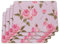 Seaside No.64 - Platzset mit Korkunterseite - Verschiedene Designs - Pflegeleichte Alternative zu Tischdecken - Eyecatcher für deinen Esstisch (4er-Set Florales Design rosa)