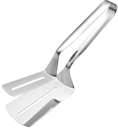 One Piece Stainless Steel Steak Clip Multifunctional Spatula Tongs Flipping Frying Clip Double-Sided Shovel Clip for Beefsteak Bread Hamburger