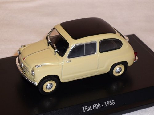 Ixo FIAT 600 1955 Creme Beige 1/43 De Agostini Modell Auto Modellauto