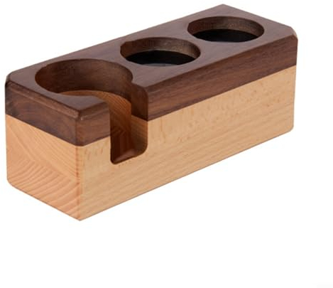 Premium Wood Stand for Espresso Tampering, Manual Portafilter Holder, Coffee Station (M)