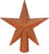 YYCRAFT Weihnachtsbaumspitze mit Glitzerstern, 10,2 cm, Orange