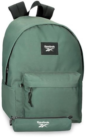 Reebok Brooklyn Mochila Escolar Verde 31,5x45x15 cms Poliéster 21,26L by Joumma Bags