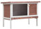 HOMIUSE Hasenstall Winterfest Kaninchenstall Draußen 90x45x65 cm Kleintierstall Braun und Weiß