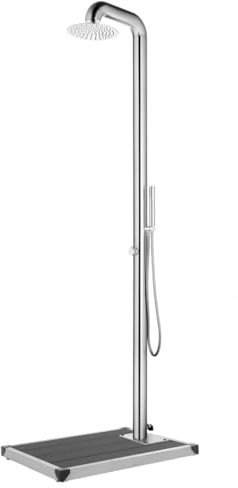 LXYZWRW Furniture Select Gartendusche mit grauem Boden 230 cm Edelstahl