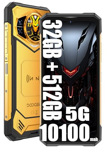 DOOGEE S200 X 5G Cellulari, 32GB + 512GB, Batteria 10100mAh/33W, Rugged 4G Smartphone, 100MP+20MP (Vision Nocturne) + 20MP Telefono Indistruttibile, Android 14 6,72 pollici AMOLED FHD+, NFC Arancione