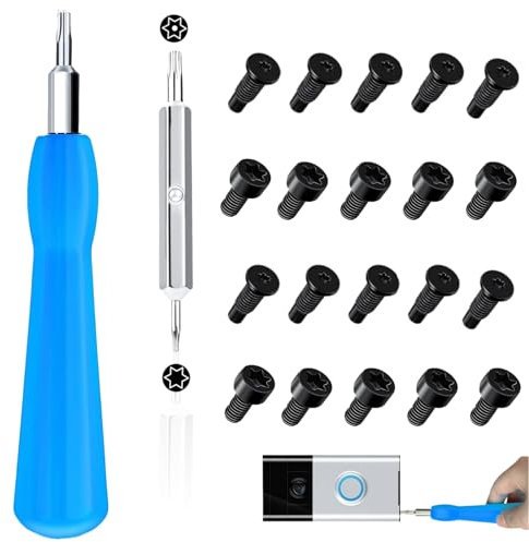 Doorbell Screwdriver Replacement - Double-Ended T6 T15 Screwdriver Kit 20 Types of Spare Screws, Compatible with 2nd Generation Video Doorbell, Doorbell 2, Doorbell Screwdrivers