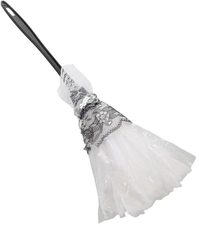 ifundom Spitzenstaubtuch Zubehör Für Französische Dienstmädchen Pulver Fan Von Bühnenauftritten Staubwedel Zum Reinigen Von Fensterläden Schneebesen Plastik Handhaben Dame Truthahnfedern