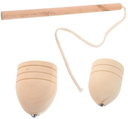 ibasenice Holzspielzeug Mit Schnur Für Junge Mädchen Retro Vintage Gyroskop Aus Holz Für Tisch Und Outdoor Lager Handbemalt Klassisches Drehspielzeug