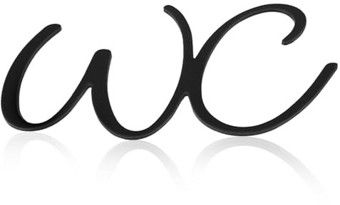 Wjelet WC Schild Selbstklebend, Toilet Türschild 23x12x1CM, Deko Badezimmer, Toilet Aufkleber, Lustige Schilder, WC Deko für Innen und Außenbereiche mit Klebepad für Ihre Tür.