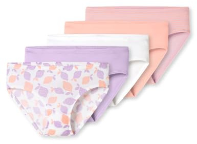Schiesser Mädchen 5 Pack Slips Unterhosen - 95/5 Organic Bio Baumwolle - Größe 92 bis 140